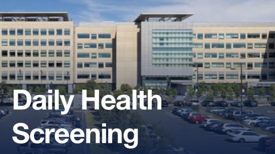 screen shot of UCSF daily health screening app