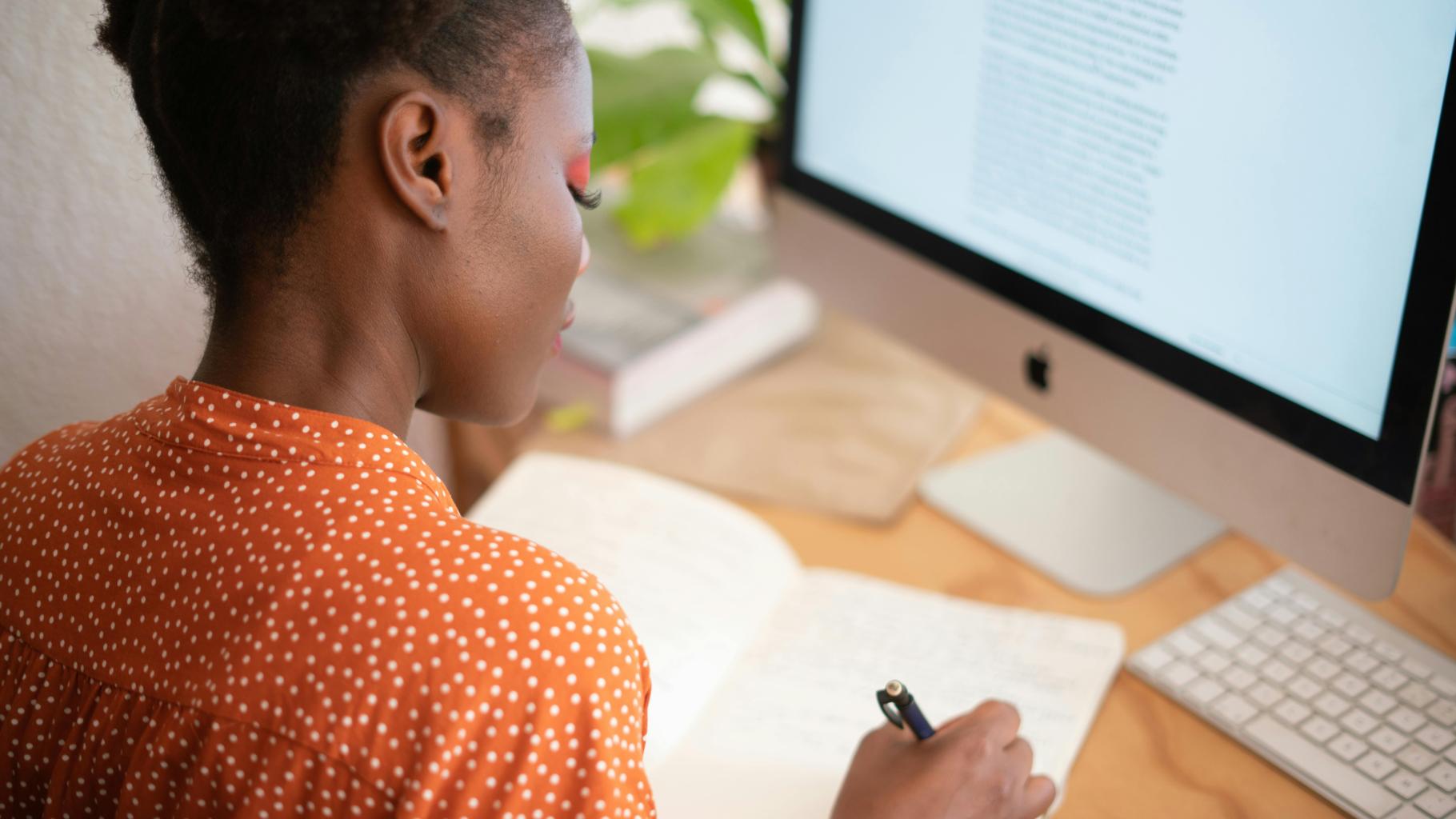 Woman working at desk